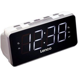 Lenco CR-18 - Wekkerradio met LED Display - Wit