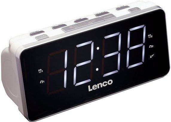 Lenco CR-18 - Wekkerradio met LED Display - Wit