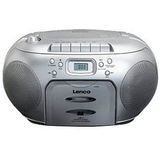 LENCO SCD-420SI - Portable FM Radio - CD - Cassettespeler - Zilver