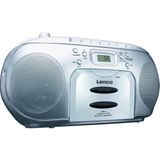 Lenco SCD-420SI - Draagbare radio CD-speler met MP3 optie en koptelefoon - Zilver