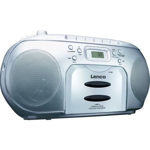 Lenco SCD-42 Zilver - Draagbare Stereo-systemen (FM, Speler, CD,CD-R,CD-RW, Auto-stop, Herhaling, LCD, Zilver)