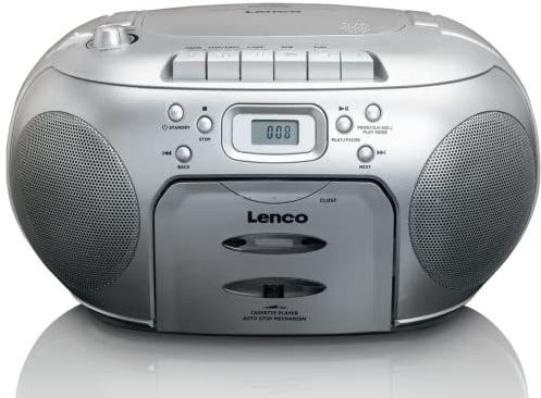 LENCO SCD-420SI - Portable FM Radio - CD - Cassettespeler - Zilver