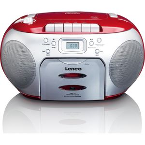 Lenco SCD-420 (FM), Radio, Rood, Zilver