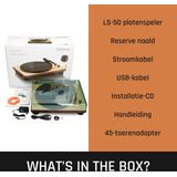 Lenco - LS-50WD - Platenspeler - Hout - Ingebouwde Speakers - Auto-stop - USB Encoding