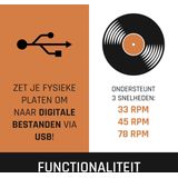 Lenco - LS-50WD - Platenspeler - Hout - Ingebouwde Speakers - Auto-stop - USB Encoding