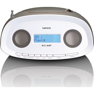 Lenco SCD-69TP - Draagbare radio cd speler met DAB en USB-ingang - Taupe