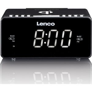 Lenco CR-550BK - Wekkerradio met Qi Wireless Smartphone oplader - Zwart