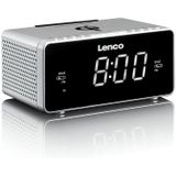 Lenco CR-550SI - Wekkerradio met Qi Wireless Smartphone oplader - Zilver