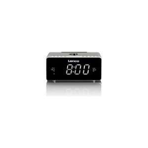 Lenco CR-550SI - Wekkerradio met Qi Wireless Smartphone oplader - Zilver