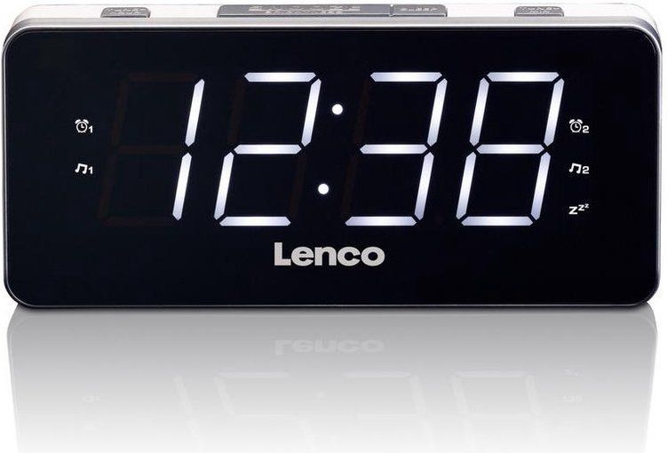 Lenco - CR-19 - Wekkerradio - Zilver - Met USB Poort