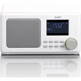 Lenco - DAR-010 - DAB Radio - Wit - Met AUX-ingang en Alarmfunctie