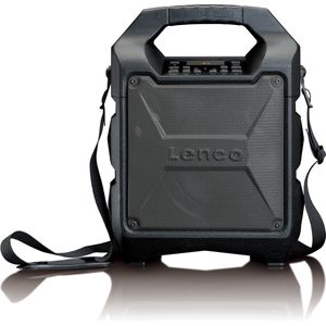 LENCO PA-30 - Draagbare Bluetooth Speaker met FM radio en USB - Zwart