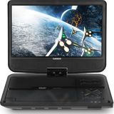 Lenco DVP-1010BK - Portable 10"" DVD-speler met USB-hoofdtelefoon-ophangbeugel