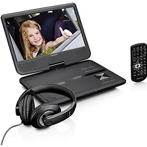 Lenco DVP-1010BK - Portable 10"" DVD-speler met USB-hoofdtelefoon-ophangbeugel