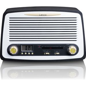 Lenco SR-02GY - Radio met wekkerfunctie - Retro look