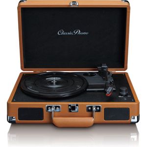 Classic Phono TT-10 - Platenspeler met 2 ingebouwde speakers - Bruin