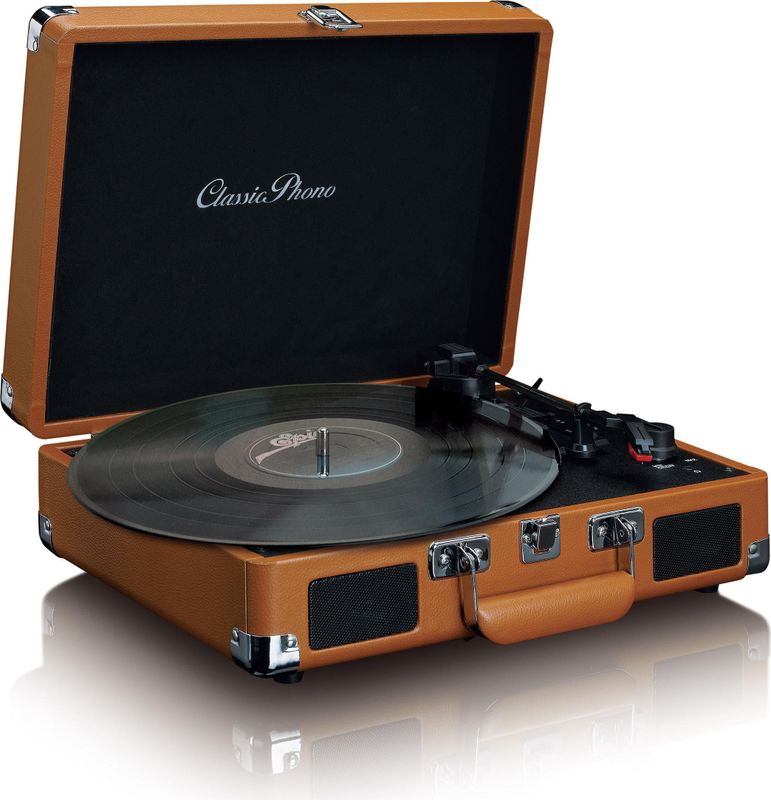 Classic Phono TT-10 - Platenspeler met 2 ingebouwde speakers - Bruin