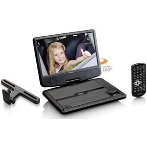 Lenco DVP-901BK - 9" Portable DVD-speler met USB en ophangbeugel - Zwart