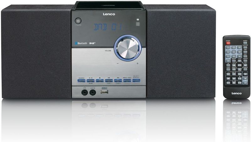 LENCO MC-150 - Stereo Set - Zwart - DAB+ FM - Bluetooth - CD/USB Player