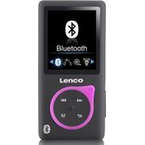 Lenco MP3-speler Xemio-768 - MP3/MP4-speler, 8 GB Micro SD-kaart inclusief in-ear hoofdtelefoon en Bluetooth - roze