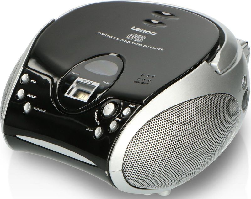 LENCO SCD-24 - Draagbare Stereo FM Radio - Zwart/Zilver