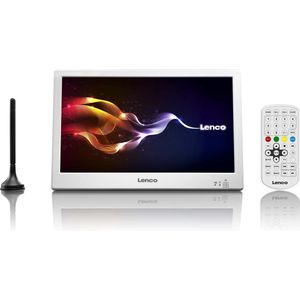 Lenco TFT-1038WH - Draagbare LCD TV - 10"""" - DVB-T2 - HDMI - 4 uur speeltijd - Wit