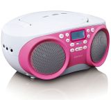 Lenco SCD-301PK - Draagbare Radio Cd Speler met MP3 - Roze