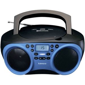 Lenco SCD-501 - Draagbare radio CD speler met Bluetooth®, USB en MP3 - Blauw