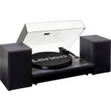 Lenco LS-300BK - Bluetooth Plattenspieler mit zwei externen Lautsprechern und 2 x 10 Watt RMS - Schwarz