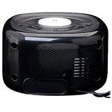 Lenco - CR-12 - FM Wekkerradio - Zwart - Compact met Nachtlamp