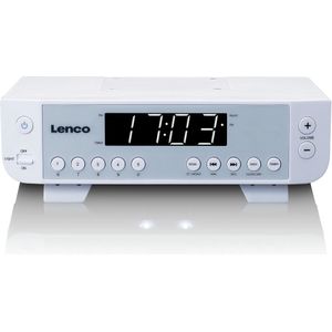 LENCO KCR-11 - FM Keukenradio - Wit - LED-verlichting
