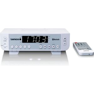 Lenco - KCR-100 - FM Keukenradio - Wit - Bluetooth - LED-verlichting
