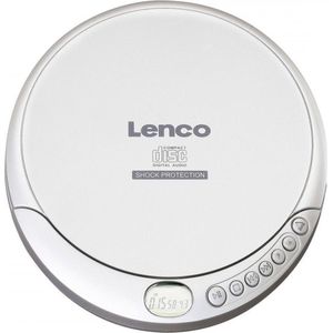 Lenco CD-201 draagbare cd-speler CD, CD-R, CD-RW, MP3 Batterijlaadfunctie Zilver