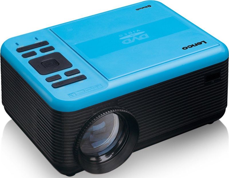 Lenco - LPJ-500 - LCD Projector - Blauw - Met DVD Speler en Bluetooth