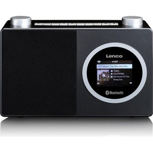 Lenco DIR-70BK - Internet radio met kleurendisplay en Bluetooth - Zwart