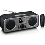 Lenco DAR-030 DAB+ radio Bluetooth V.5, DAB+ en FM-ontvanger, 10 geheugenzenders, 2 x 3 W RMS, afstandsbediening, alarmfunctie, zwart