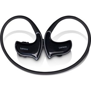 Lenco BTX-750 Bluetooth sport-hoofdtelefoon met MP3-speler, 8 GB, Bluetooth 5.0, IPX4, spatwaterdicht, micro-SD-kaartlezer, zwart