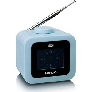 Lenco CR-620 DAB+ klokradio - radiowekker met 3"" TFT kleurendisplay - PLL FM - 40 zendergeheugens voor FM en DAB+ - alarm en sluimerfunctie - 2 Watt RMS - 3,5 mm - blauw