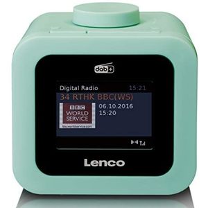 Lenco - CR-620 - Wekkerradio - Groen - DAB+/FM - Kleurendisplay