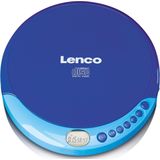 Lenco CD-011 Walkman, draagbare cd-speler met hoofdtelefoon en micro-usb-oplaadkabel, blauw