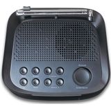 Lenco CR-605 wekkerradio, Dab+ en FM-radio, 2,6 inch lcd-display, 30 zenders voor elke Dab+ en FM-speler, twee wektijden, sluimerfunctie en dimmer, zwart