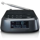 Lenco - CR-605 - Wekker Radio - Zwart - FM en DAB+