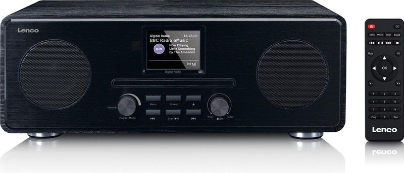 Lenco - DAR-061BK - DAB+/FM Radio - Zwart - CD Speler - Bluetooth 5.0