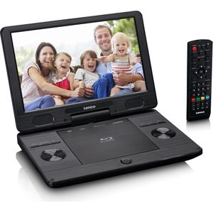 Lenco BRP-1150 Draagbare Blu-Ray DVD-speler – 11,5 inch TFT-display met 1024 x 600 pixels – geïntegreerde accu – met netadapter en auto – USB-ingang – AV-Out – HDMI – zwart
