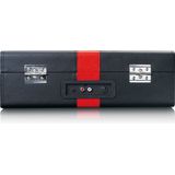 CLASSIC - TT-110BKRD - Platenspeler - Zwart Rood - Met Bluetooth