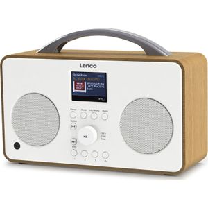 LENCO PIR-645WH - Wekkerradio - Wit - DAB+ FM - Bluetooth