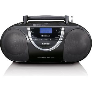 Lenco SCD-6900GY - Draagbare radio CD speler met DAB+ en Bluetooth® - Grijs