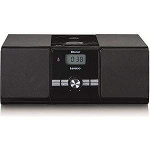 Lenco MC-030BK compact systeem met Bluetooth - toploader CD/MP3-speler - PLL FM-radio - USB - 2 x 5 Watt RMS - afstandsbediening - zwart