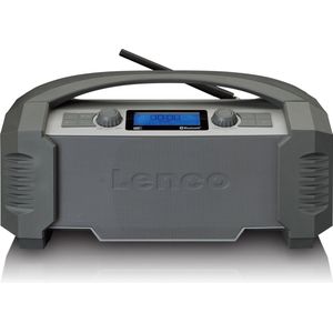 LENCO ODR-150GY - DAB+/FM Bouwradio met Bluetooth�, IP54 spatwaterdicht - Grijs
