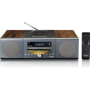 LENCO MC-175SI - Micro set met DAB, FM, CD, 2 USB, Bluetooth®, QI, RC - zilver